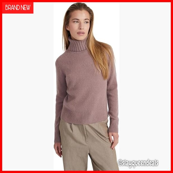 100% Cashmere Turtleneck Sweater Regular Fit Pullover for Winter